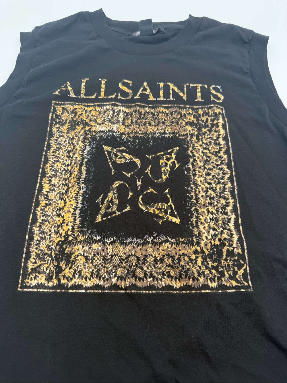 Women’s AllSaints Leana Imogen Logo Muscle Tank sz L - Picture 3 of 7